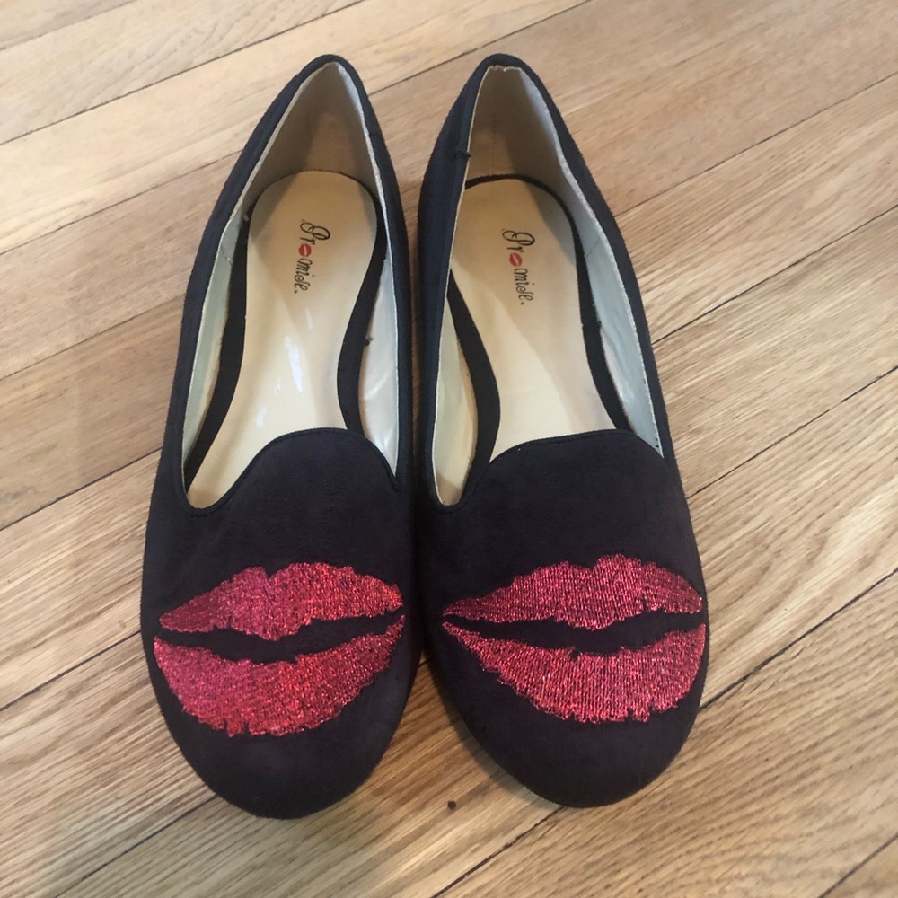 💋Lip print flats💋